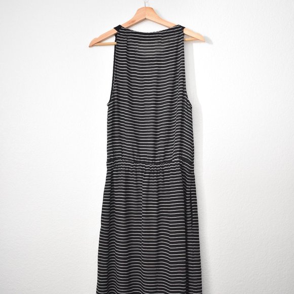 A.L.C Silk Striped Halter Neck Maxi Dress - Picture 7 of 14